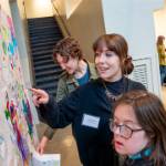 Lakers work with special education students to create playful art pieces